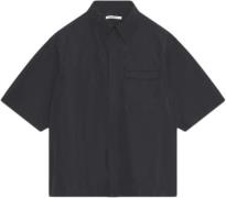 Wood Wood Kayden SS Shirt Mand Black Kortærmede Skjorter Str L - hos M...