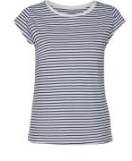 Mads Nørgaard - Copenhagen Organic Favorite Stripe Teasy Kvinde White/...