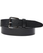 Magasin Simple Belt Black Leather w/ Silver S Bælter