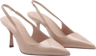 MANGO Pointed toe Heel Shoes Kvinde Lt-pastel Pink Slingbacks Str 40 -...