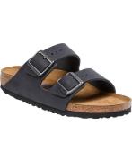 Birkenstock Arizona Soft Footbed Oiled Leather Kvinde Black Flade Sand...