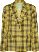 Something New Sncher Oversize Blazer NST Kvinde Sulphur/checks Blazere...