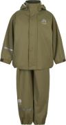 CeLaVi Basic Rainwear set Solid PU Str 140 Unisex - Khaki Regntøj hos ...