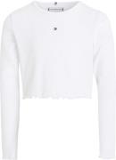 Tommy Hilfiger Essential RIB TOP L/S Str 5 år / 110 cm - White Bluser ...