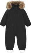 Color Kids Coverall W. Fake Fur Str 92 - Black Flyverdragter hos Magas...