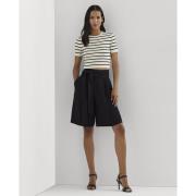 Lauren Ralph Lauren Pleated Georgette Wideleg Short Kvinde Sort Bermud...