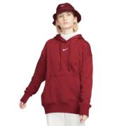 Nike Sportswear Phoenix Fleece Oversized Hættetrøje Kvinde Team Red/wh...