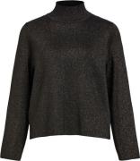 Object Objreynard Square Sleeve Pullover N Kvinde Black/glitter Col Ru...