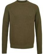 Magasin Nylan 1G Mand Capulet Olive Sweaters Str L Bomuld