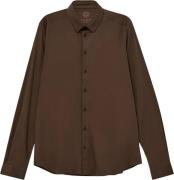 Mos Mosh Gallery Mmgmarco Crunch Jersey Shirt Mand Brown Latte Langærm...