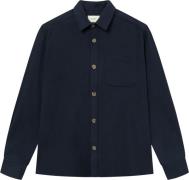 Forét MAP Flannel Shirt Mand Navy Langærmede Skjorter Str L - hos Maga...