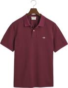 Gant REG Shield SS Pique Polo Mand Wine Red Kortærmede Poloer Str L - ...