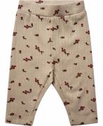 Magasin Emilie 2 Baby Leggings Gots Str 80 Red Flower Leggings Bomuld