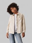 Calvin Klein Corduroy Straight Overshirt Str 8 - Pelican Overgangsjakk...