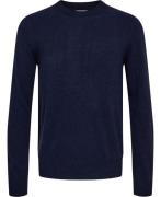 Magasin Maryn 2 RWS Strik Lambswool Mand Navy Sweaters Str L Uld