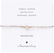 A Beautiful Story Iris Card Moonstone Bracelet GC 16-22cm - Kædearmbån...