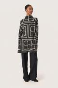 Soaked in Luxury Slhedaya Pullover Kvinde Black W White Monogram Sweat...