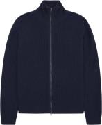 Woodbird Wbjass Wool Zip Mand Navy Sweaters Str L - hos Magasin