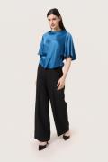 Soaked in Luxury Slmilu Katharine Blouse 3/4 Studio Kvinde Ensign Blue...