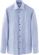 ETON Slim Fit Blue Houndstooth Signature Twill Shirt Mand Blå Langærme...