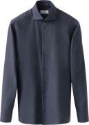 ETON Contemporary Fit Navy Blue Semi Solid Signature Dobby Shirt Mand ...