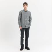 By Garment Makers Bob Structured Shirt Premium Mand Grey Melange Langæ...