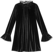 Ganni Velvet Jersey Aline Mini Dress Kvinde Black Korte Kjoler Str 40 ...