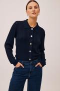 Magasin Campi 1 Kvinde Navy Glitter Cardigans Str L