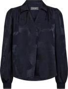 Mos Mosh Mmaldo Baubles Jacq Blouse Kvinde Salute Navy Langærmede Blus...