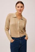 Magasin Campi 1 Kvinde Gold Glitter Cardigans Str S