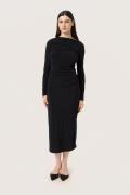 Soaked in Luxury Sladjo Dress Kvinde Black Midi Kjoler Slim Fit Str L ...