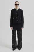 Second Female Border Trousers Kvinde Black Bukser Med Brede Ben Str S ...