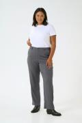 Kaffe Curve Kcmerla Straight Pants Kvinde Dark Grey Melange Bukser Med...