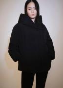 MANGO Hood Quilted Coat Kvinde Black Overgangsjakker Str S - hos Magas...