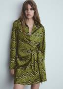 MANGO Dress. - Robi2 Kvinde Green Korte Kjoler Str L - hos Magasin