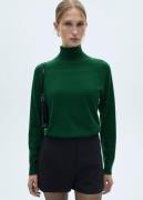 MANGO Fineknit Turtleneck Sweater Kvinde Dark Green Sweaters Str L - h...