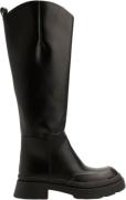 NA-KD Wide Rounded Shaft Boots Kvinde Black Langskaftede Støvler Str 4...