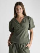 Neo Noir Irina Poplin Blouse Kvinde Army Langærmede Bluser Str 40 - ho...