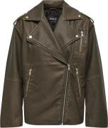 ONLY Onlmontana Faux Leather Biker CC OT Kvinde Wren Læderjakker Str L...