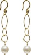 BeChristensen Cosmia Pearl Earrings Gold 5 cm - Ørehænger hos Magasin