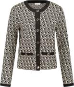 Gerry Weber Jacket Knit Kvinde Cream / Black Graphic Jacquard Overgang...