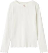 Name It Nkfsilke LS Slim TOP Str 116 - Cloud Dancer Bluser hos Magasin