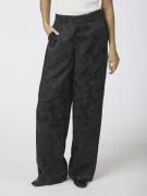 Neo Noir Emmett Jacquard Pants Kvinde Black Bukser Med Brede Ben Str 4...