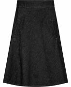 Mads Nørgaard - Copenhagen Soft Denim Stelly Skirt Kvinde Black Melang...