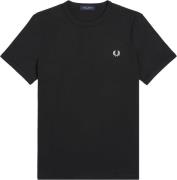 Fred Perry Ringer Tshirt Mand Sort Kortærmede T-shirts Str L - Bomuld ...