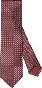 ETON Dark Red Geometric Woven Silk Tie 80 - Slips hos Magasin