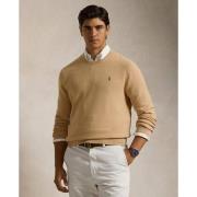 Polo Ralph Lauren 32/2 Cottonlsl-plo Mand Camel Melange Sweaters Str L...