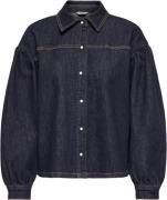 ONLY Onlnorela LS Rinse DNM Shirt MAE Kvinde Dark Blue Denim Skjorter ...