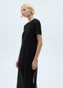 MANGO Lurex Pleated Dress Kvinde Black Midi Kjoler Str S - hos Magasin