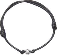 Nialaya Men's String Bracelet With Silver and Black one size - Armbånd...